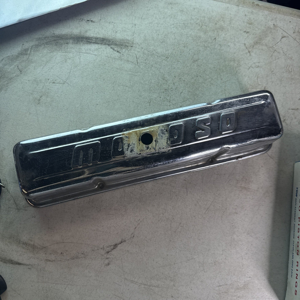 Vinyage Moroso Chrome Steel Valve Cover SCTA0