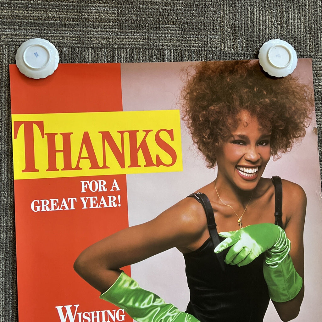 1986 Whitney Houston Arista Records Thanks Holiday Season  Promo Poster #227