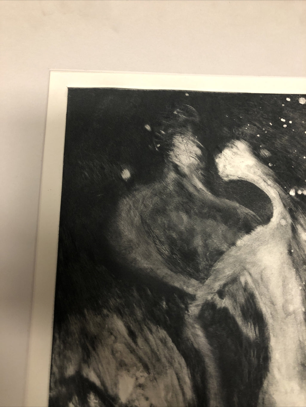 Vintage 1986 Original Etching Art Work By Tom Lee Surrealism 34”x26.5”5