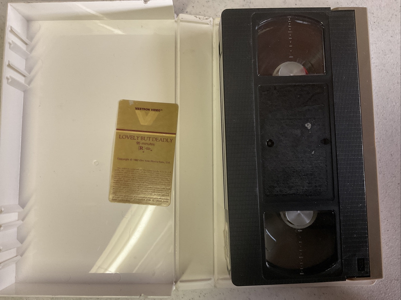 Lovely But Deadly 1985 VHS Clamshell Case Martial Arts Movie ,Lucinda Dooling2