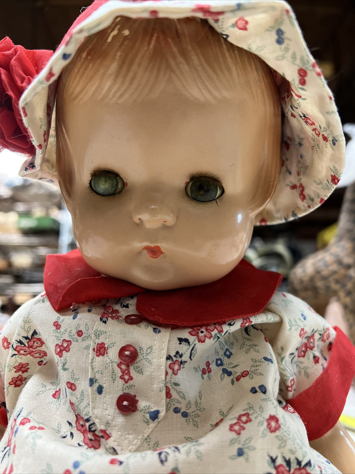 Effanbee Patsy Ann Composition 17.5” Doll 1930s Antique Vintage Dress Hat Outfit0