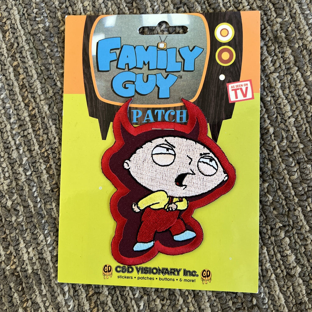 Stewie Devil Patch - Family Guy TV Show Cartoon Iron On Patch New, Rare, 20040
