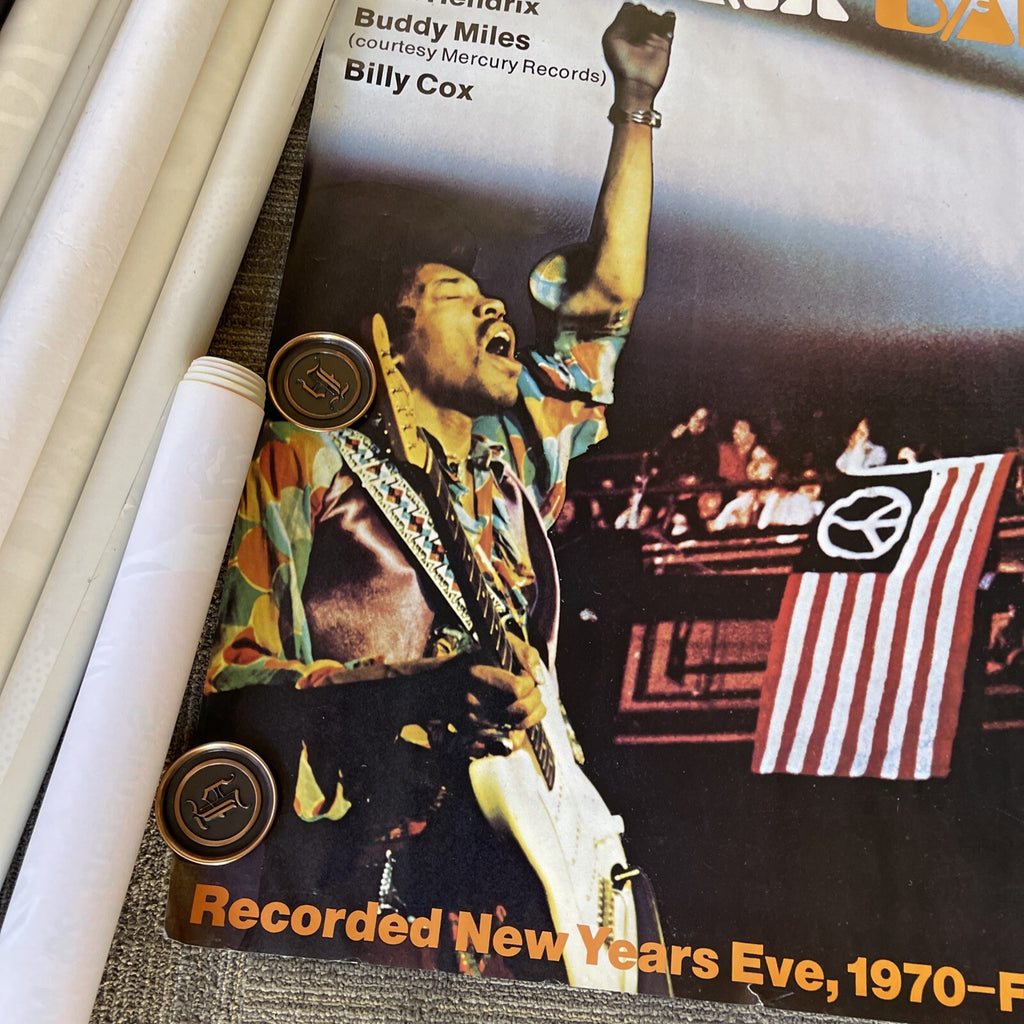 #72 Larg 1970 Jimi Hendrix Band Of Gypsys Record Subway Promo Poster Rare 57”1