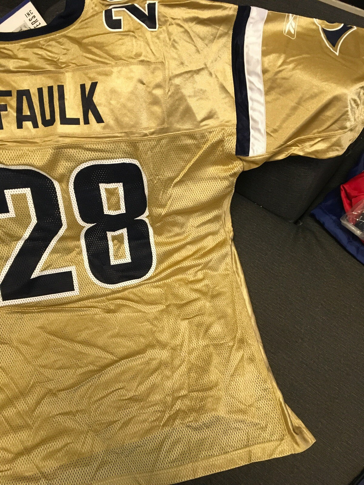 Official Reebok NFL Marshall Faulk St. Louis Rams Jersey - Medium - On Field6