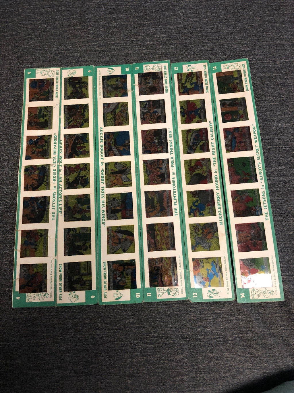 Kenner Color Slides 1963 Casper Bozo Flinstones Magoo Capt Kangaroo Etc 6 Lot0
