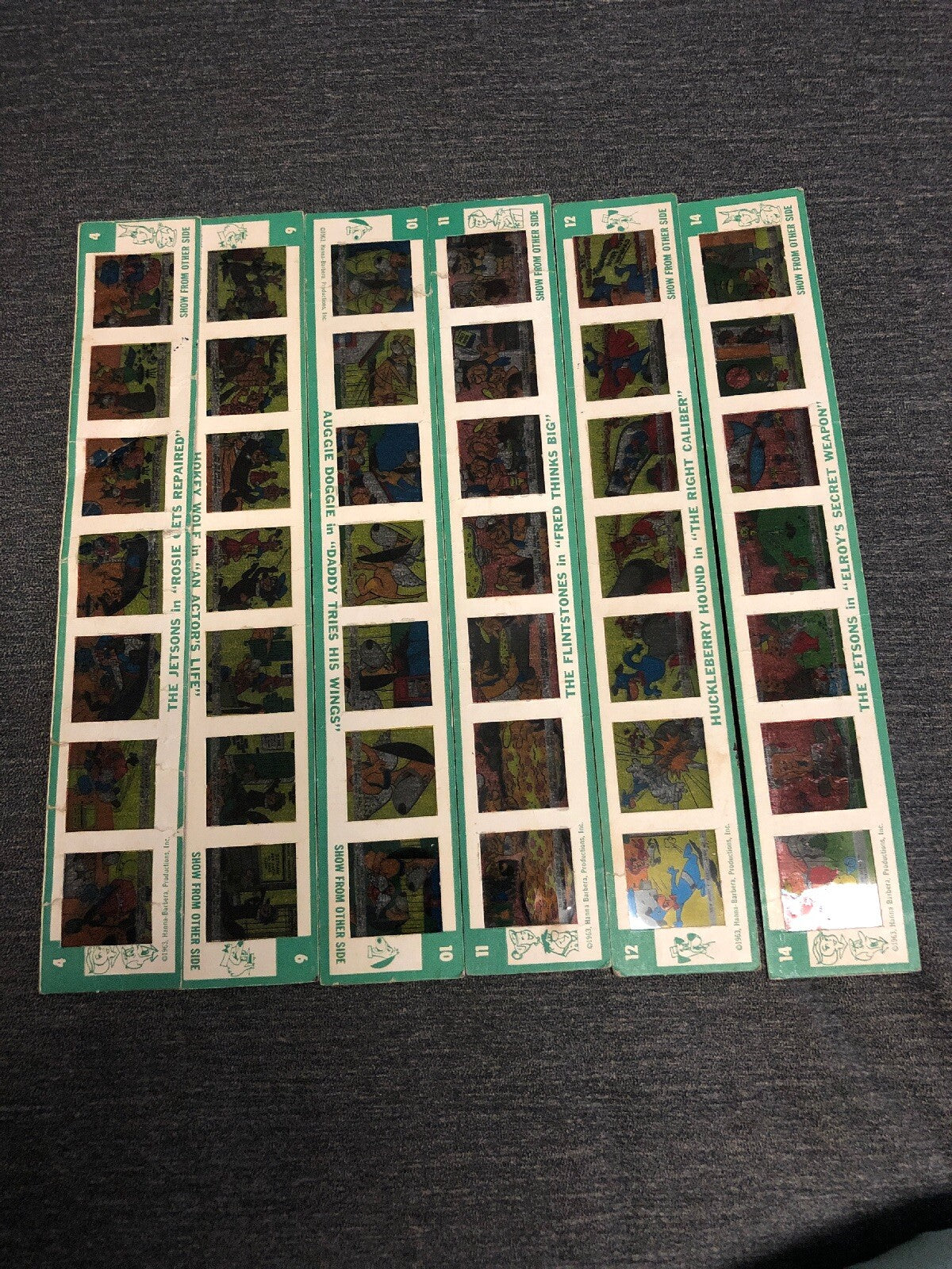 Kenner Color Slides 1963 Casper Bozo Flinstones Magoo Capt Kangaroo Etc 6 Lot0