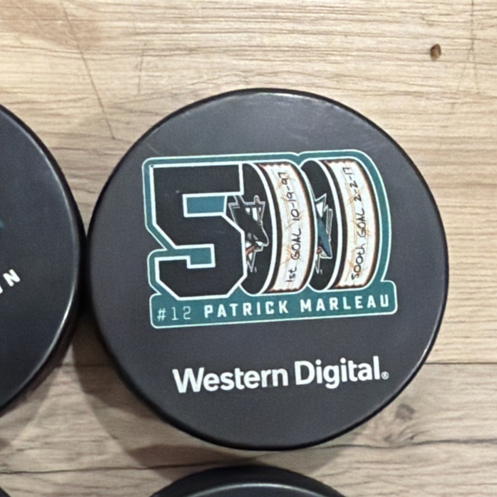 Lot Of 4 Patrick Marleau - Joe Thornton Hockey Puck - San Jose Sharks3