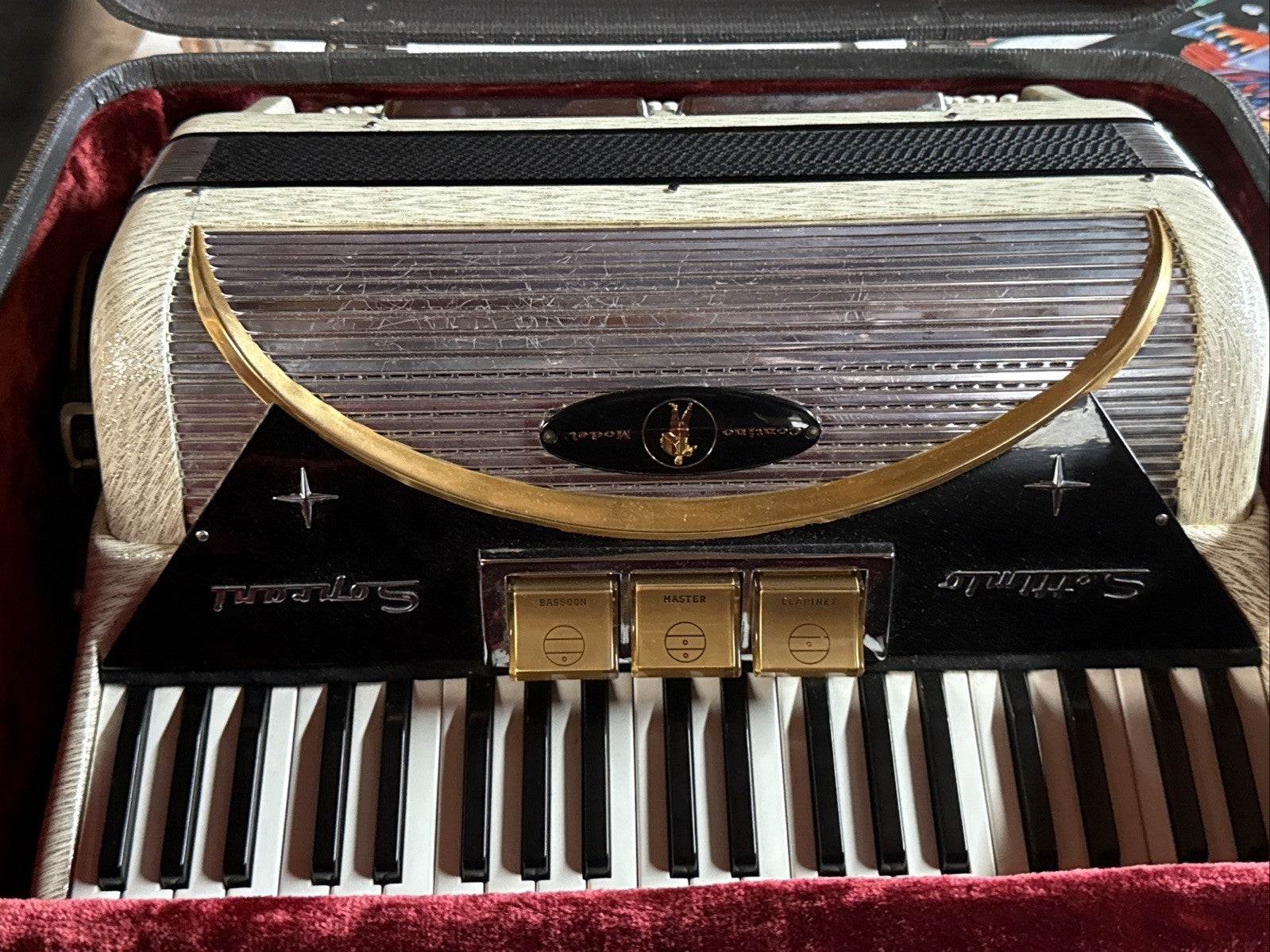 Excellent Vintage Accordion Settimio Soprani Made In Italy M 757/611