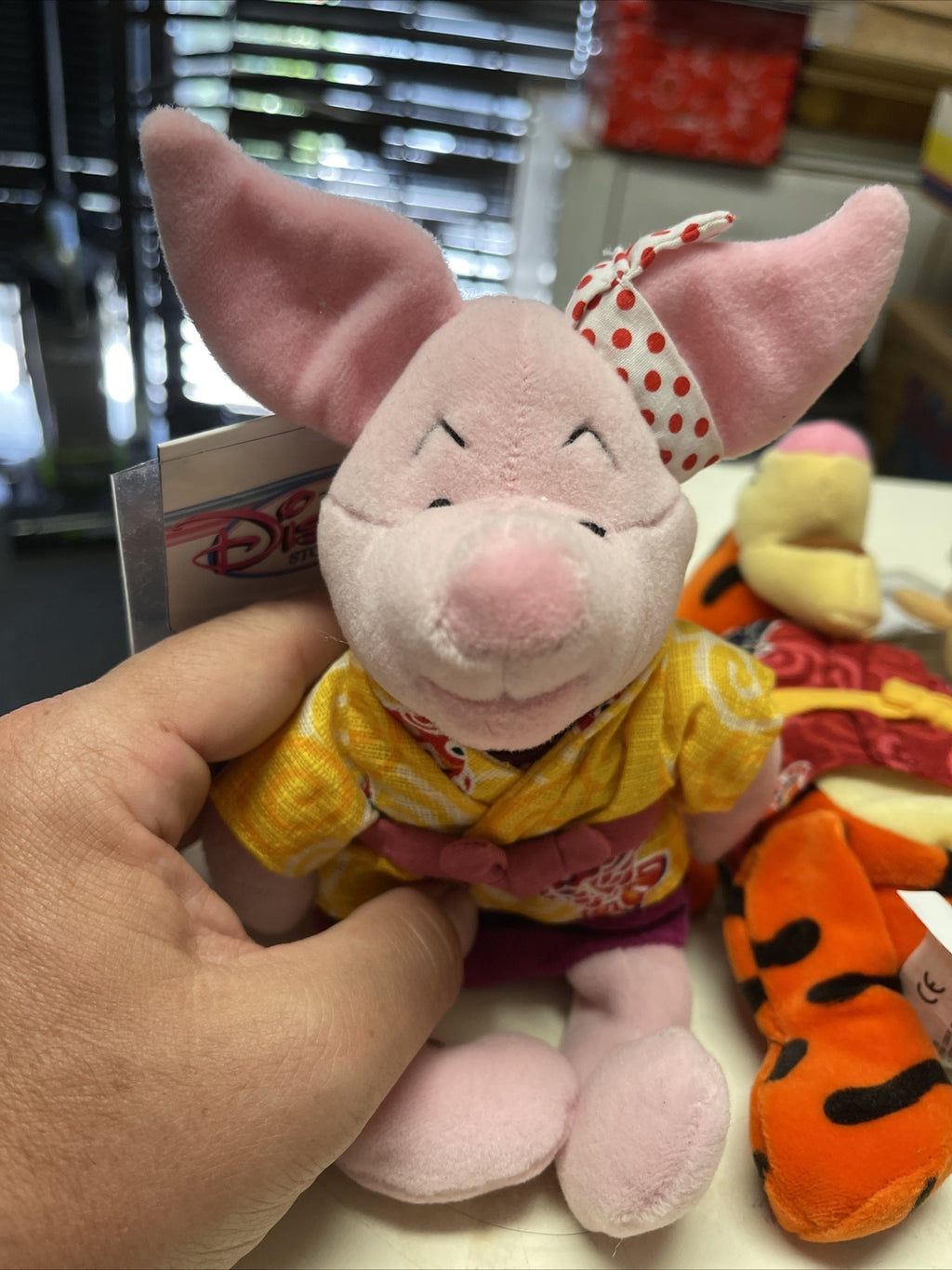 New Disney Store Japan Exclusives Bean Bag Plush Kimono Pooh, Piglet & Tigger   1