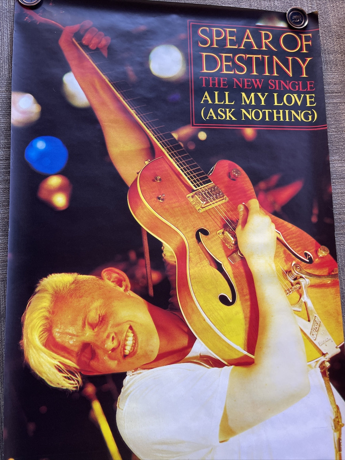 #186 1985 SPEAR OF DESTINY All My Love Record Subway Promo POSTER 60" X 40"6