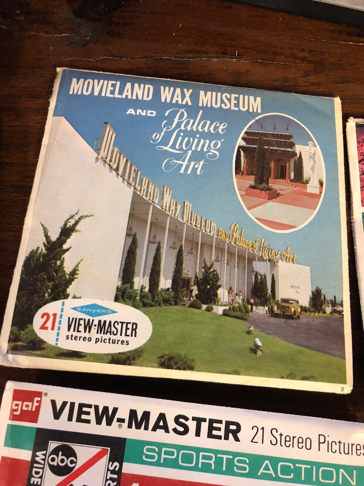 Vintage GAF View-Master Picture Reels - Wax Museum , Disneyland , Car Sports 2