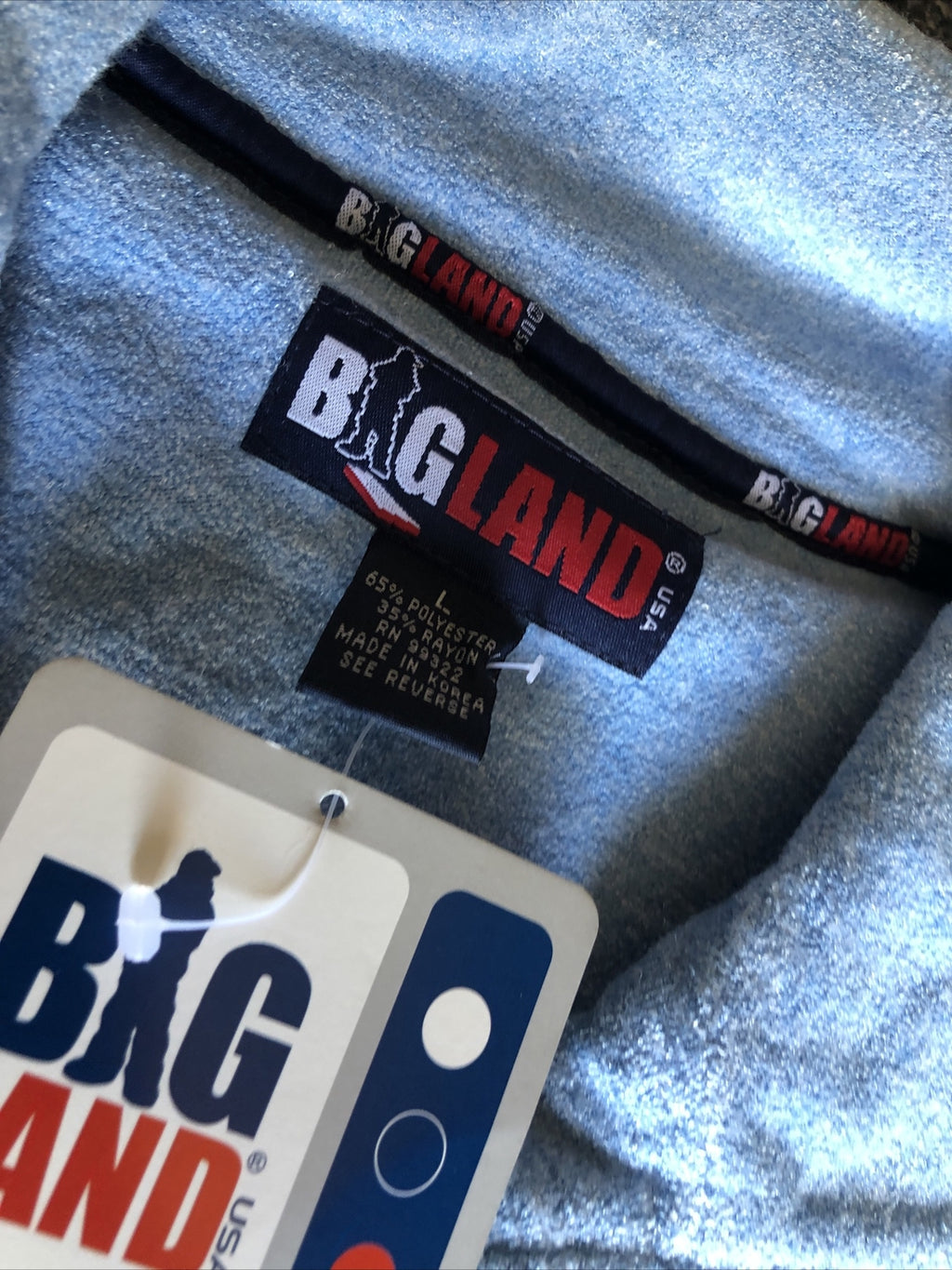 Vintage 90’s NOS Big Land Zip up Shirt Size L4