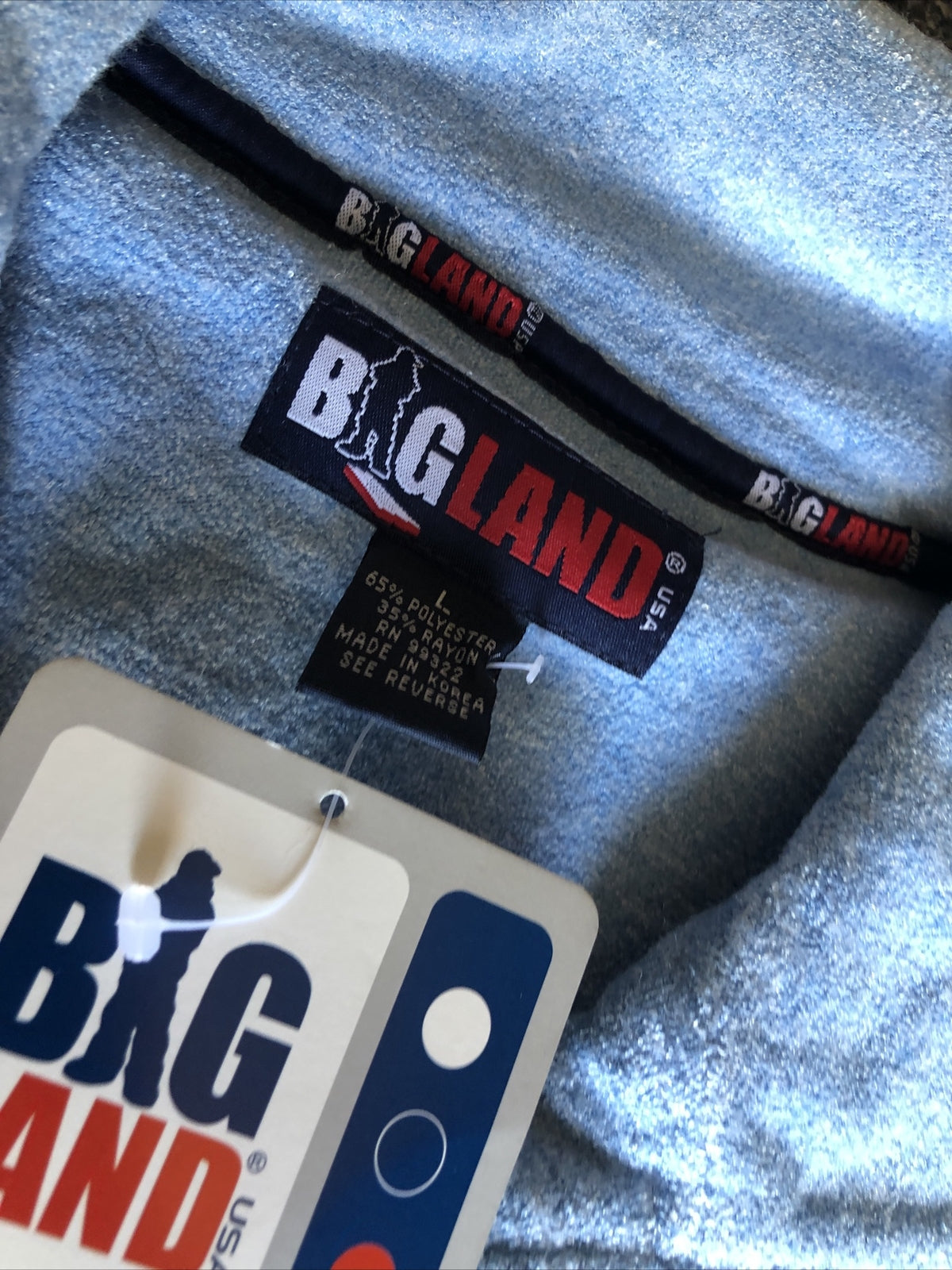 Vintage 90’s NOS Big Land Zip up Shirt Size L4