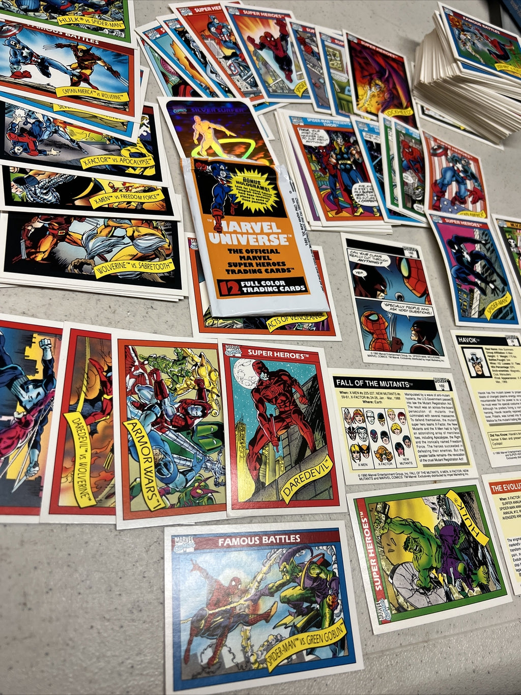 1990s Marvel Comic Images Card Set MANY Different Vintage Marvel Heroes Villains1