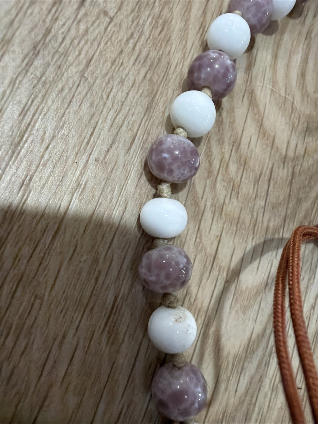 Vintage Chinese Export Jade / Jadeite? Stone Hand Knotted Necklace Bracelet Lot3