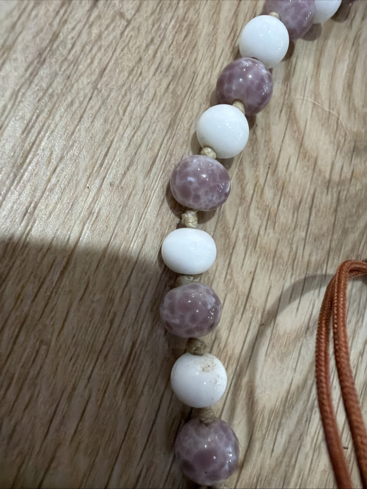 Vintage Chinese Export Jade / Jadeite? Stone Hand Knotted Necklace Bracelet Lot3
