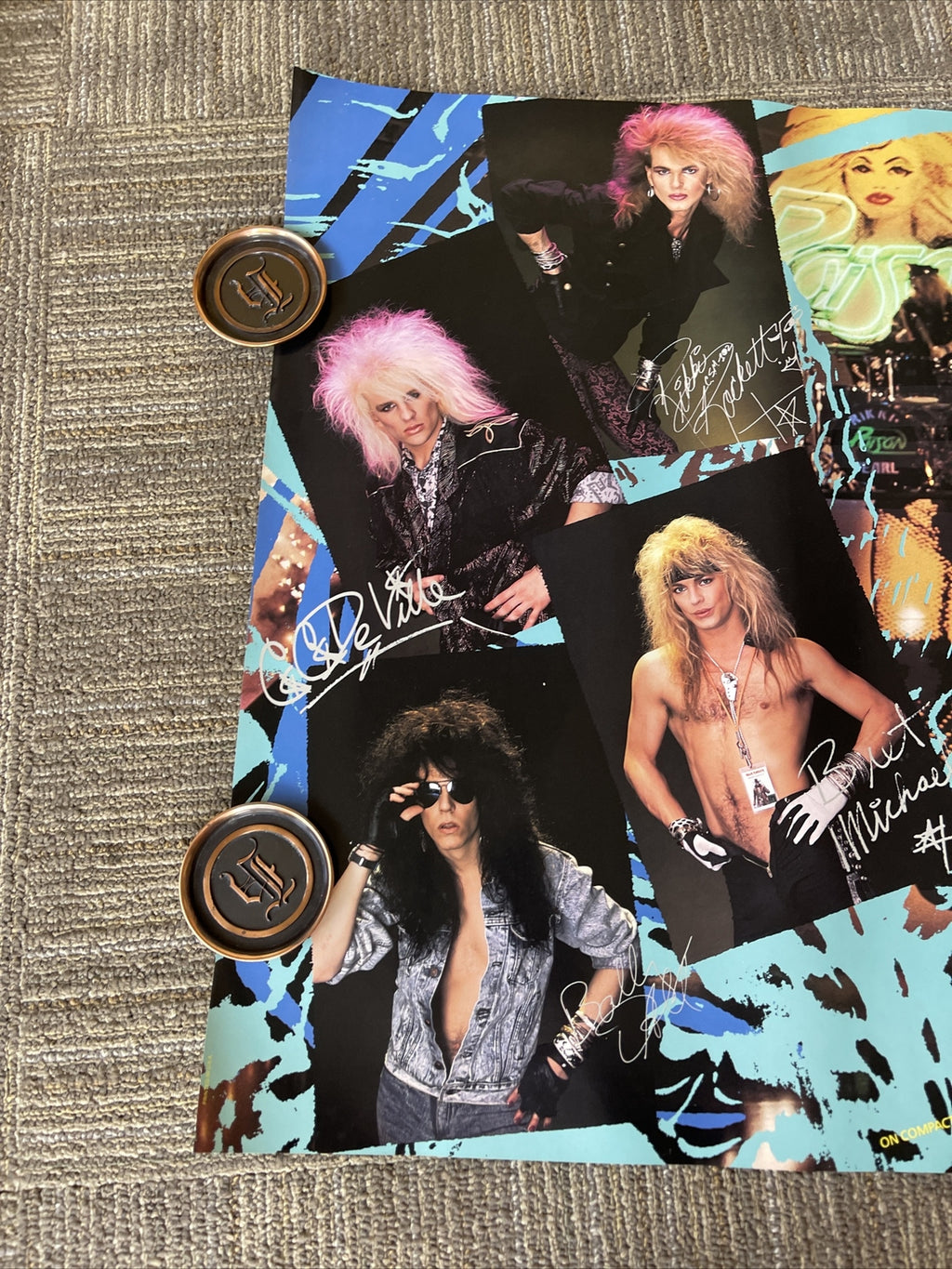 1987 POISON Look What The Cat Dragged In Record Store Promo Poster #37 24x36”3