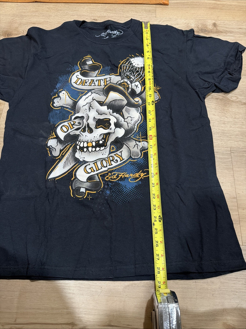 ED HARDY CROUCHING PANTER RHINESTONE TSHIRT MENS SIZE LARGE8