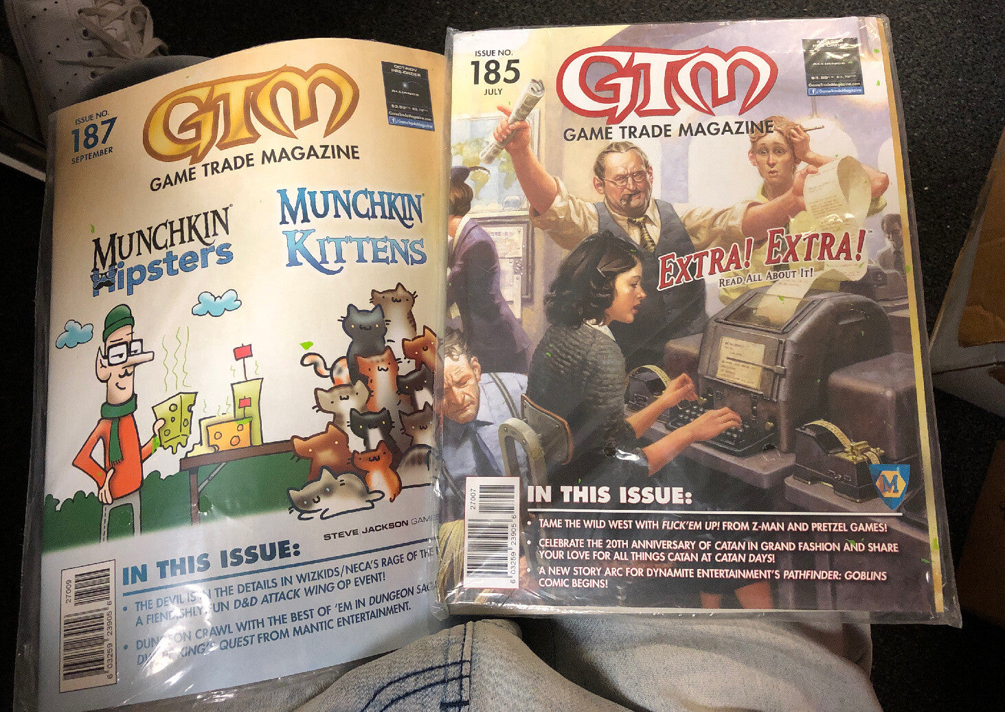 2 Lot GTM Game Trade Magazine Issue 185 July And Issue 187 September New Sealed0