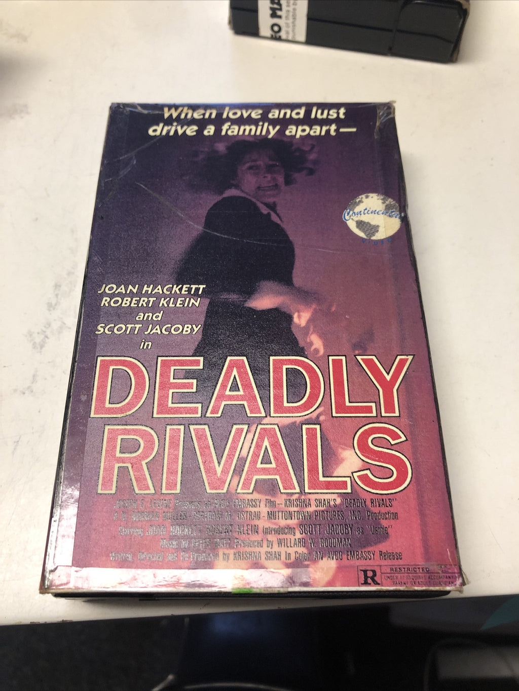 DEADLY RIVALS BETA TAPE NOT VHS HORROR DRAMA BOX HAS BEEN CUT TO FIT TAPE0