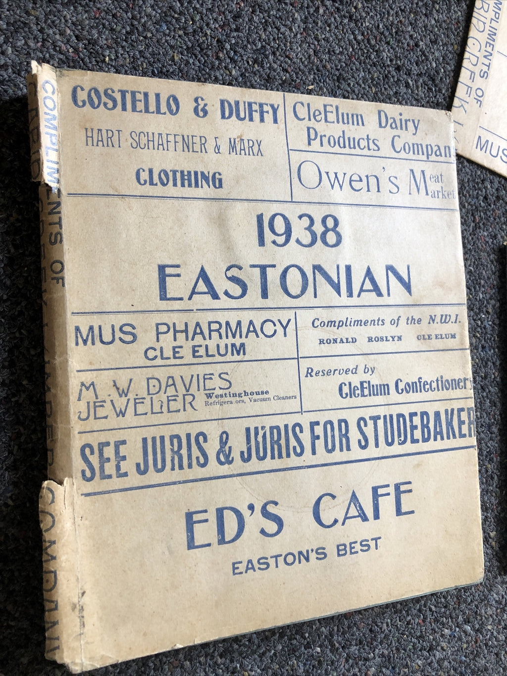 Rare 1938 Eastonian High School Yearbook With Original Photos1