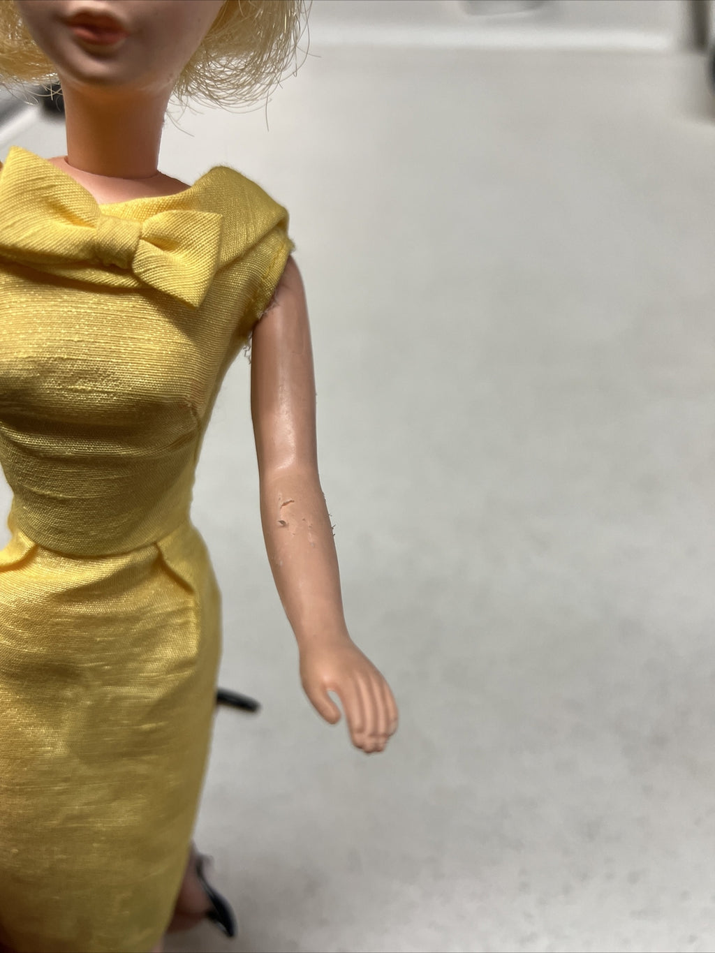 Vintage Ideal Tammy Doll Made in Japan, Blonde Hair Yellow Barbie Dress2