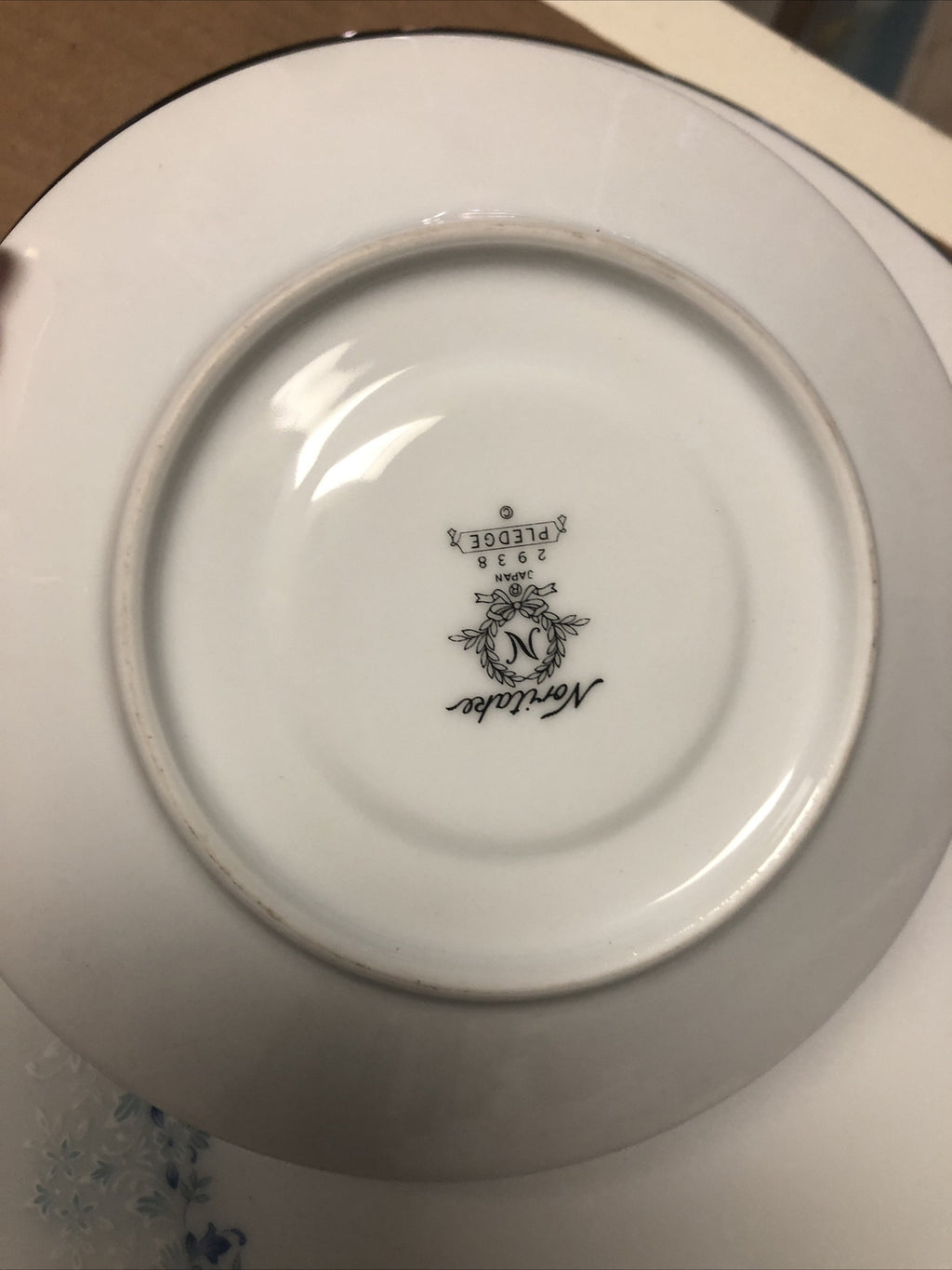 Lot Of 2 Noritake Pledge 2938 14” Oval Serving Platter & 6” Desert Plate2