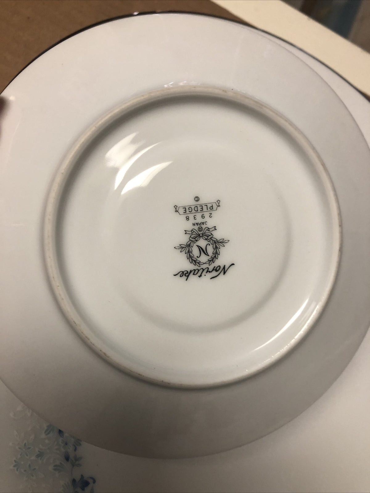 Lot Of 2 Noritake Pledge 2938 14” Oval Serving Platter & 6” Desert Plate2