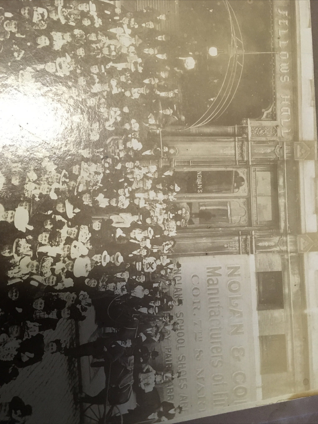ODD FELLOWS HALL IOOF LODGE Location Unknown c1900 GROUP REAL Vintage PHOTO2