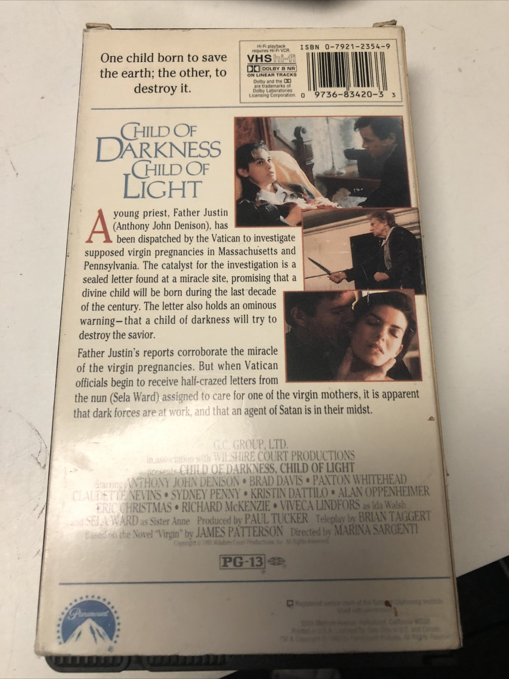 Child Of Darkness, Child Of Light Horror VHS 1991 Tony Denison Brad Davis1