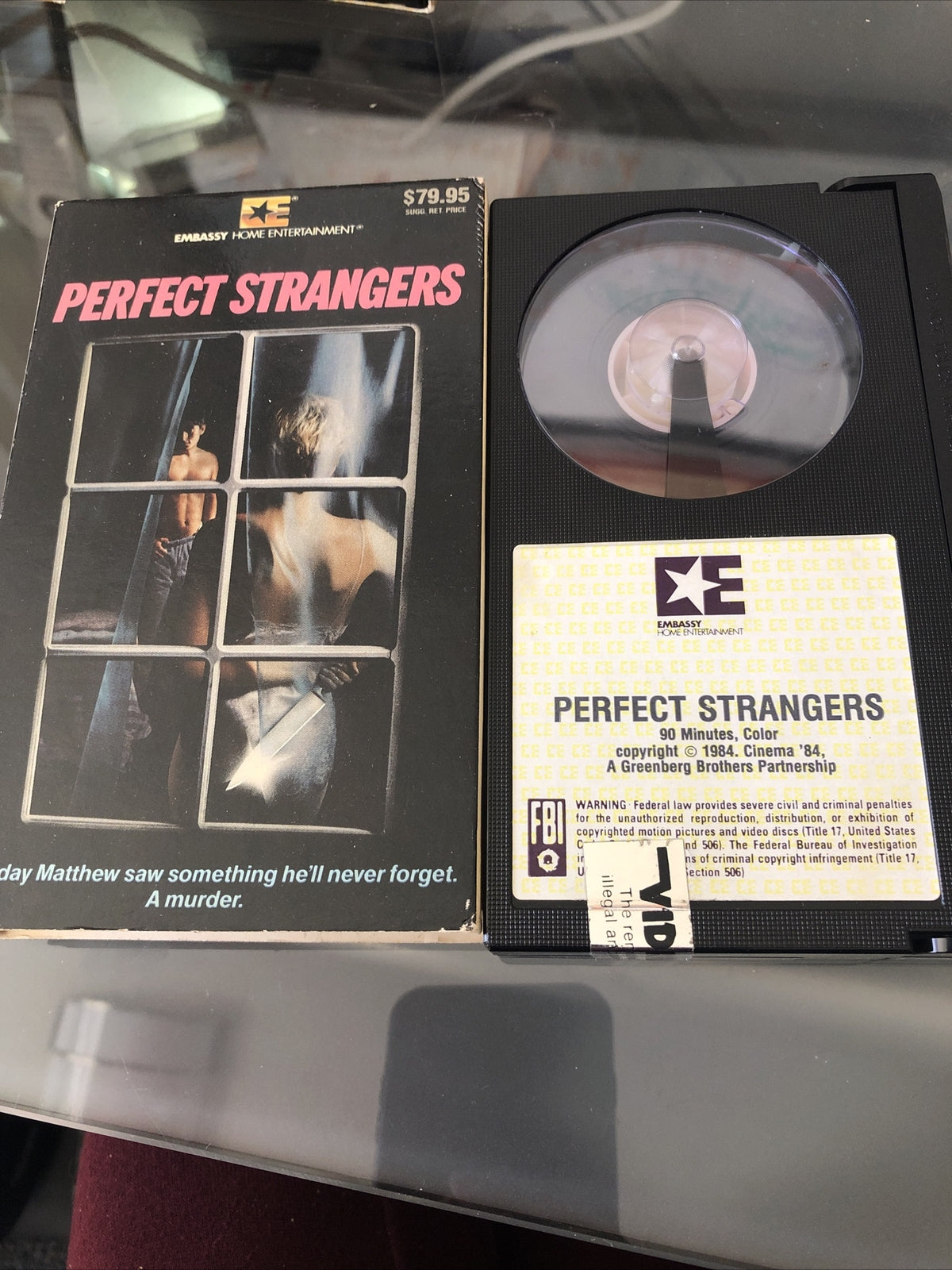 PERFECT STRANGERS BETA TAPE NOT VHS Rare Horror Erotic Thriller2