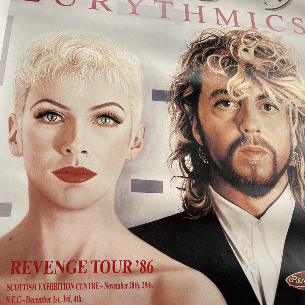 #44 1986 Eurythmics Revenge Tour Record Store Promo Poster 24x34” Annie Lennox3