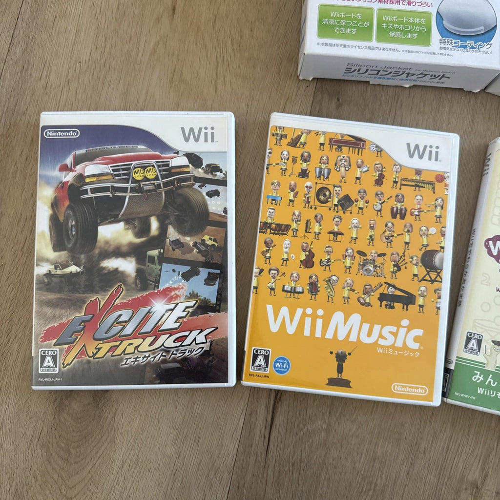 Nintendo Wii Japan Import Lot: 4 Games NIB + Wi-Fi USB Connector + Silicon Cover2