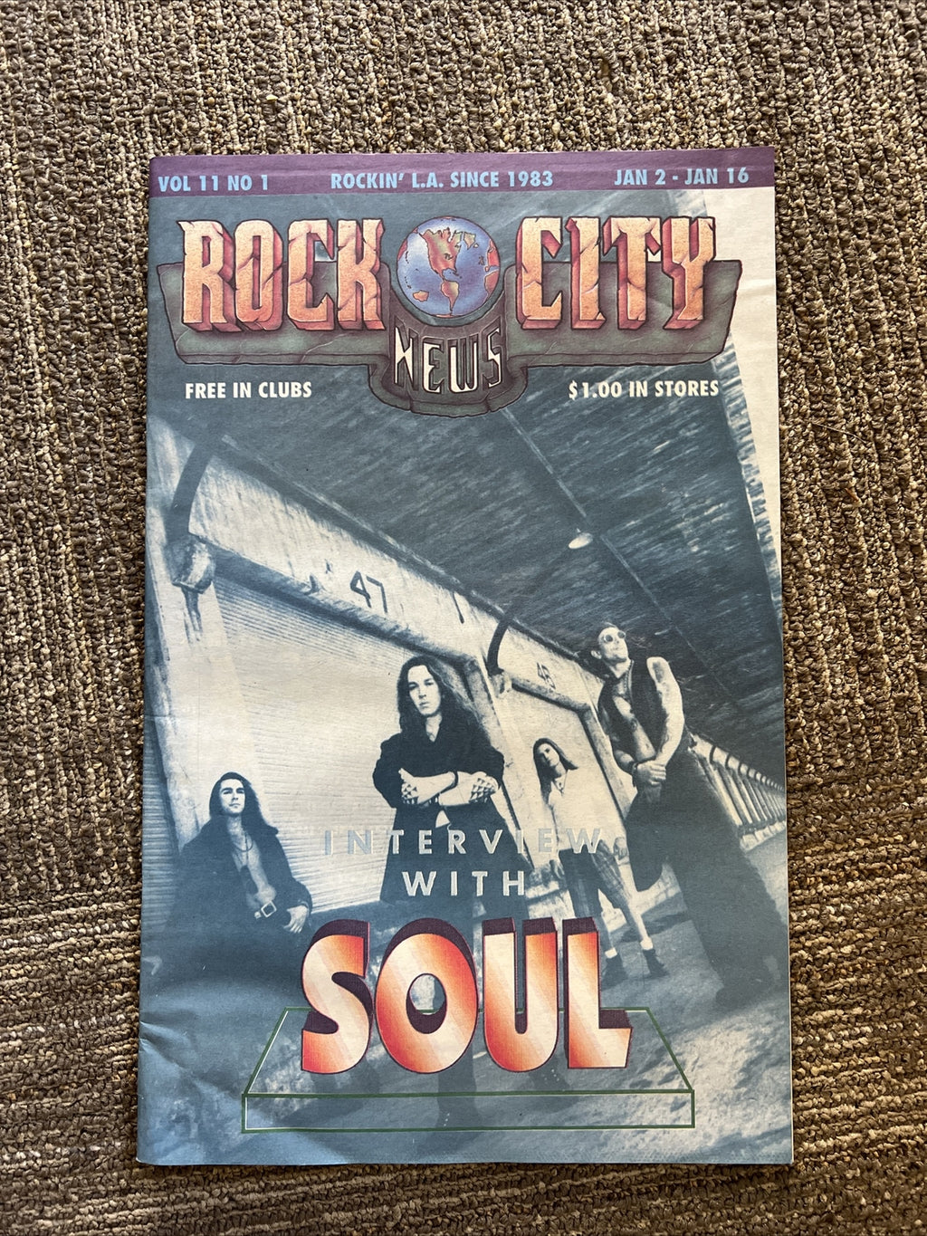 Rock City News Interview with Soul Magazine Vol 11 No 1, 1993 Vintage Music0
