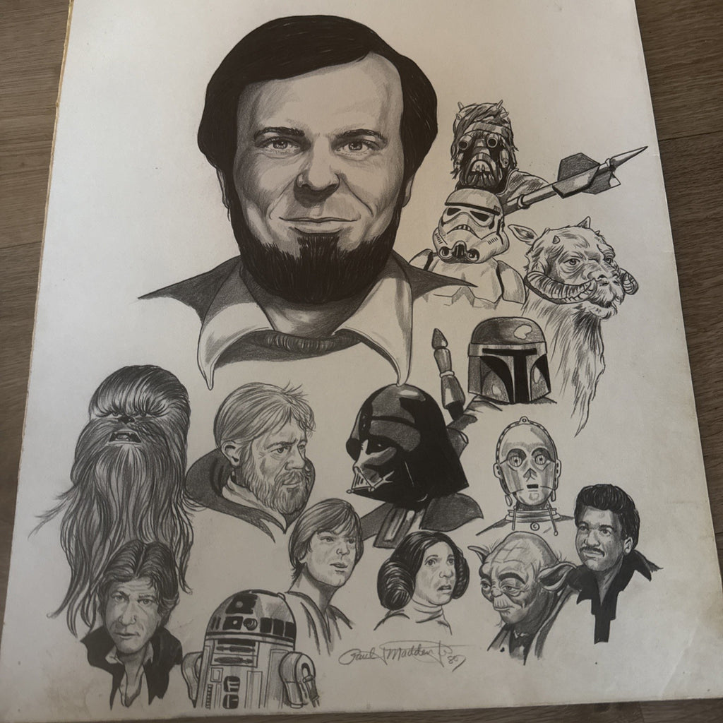 1980 Star Wars ORIGINAL ART SKETCH 1/1 Paul Madden For Gary Kurtz Producer0
