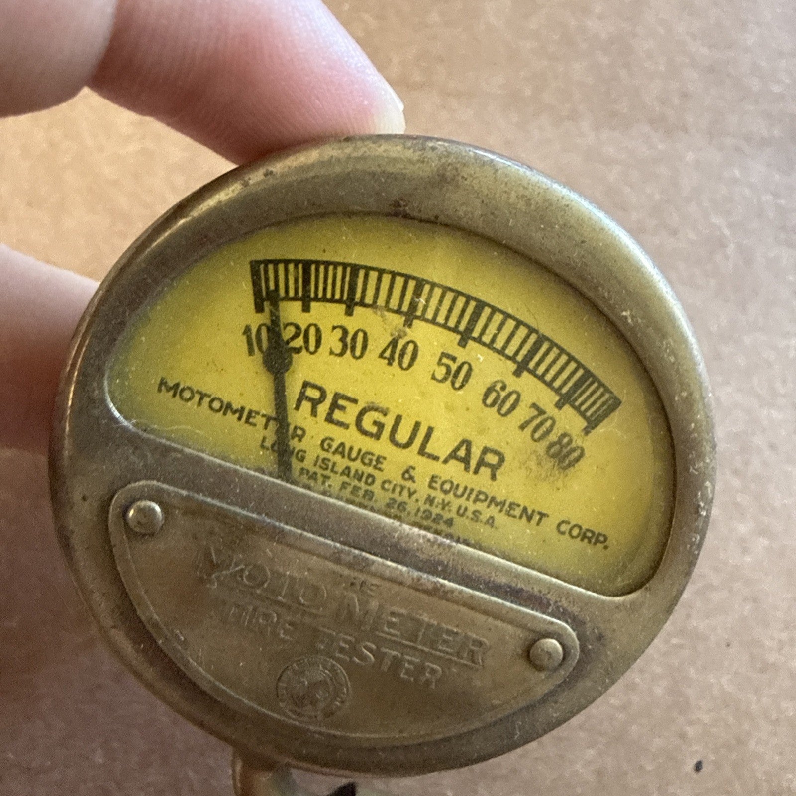 Vintage Moto Meter Tire Tester 80 PSI Tire Pressure Gauge & Equipment USA 1920s2