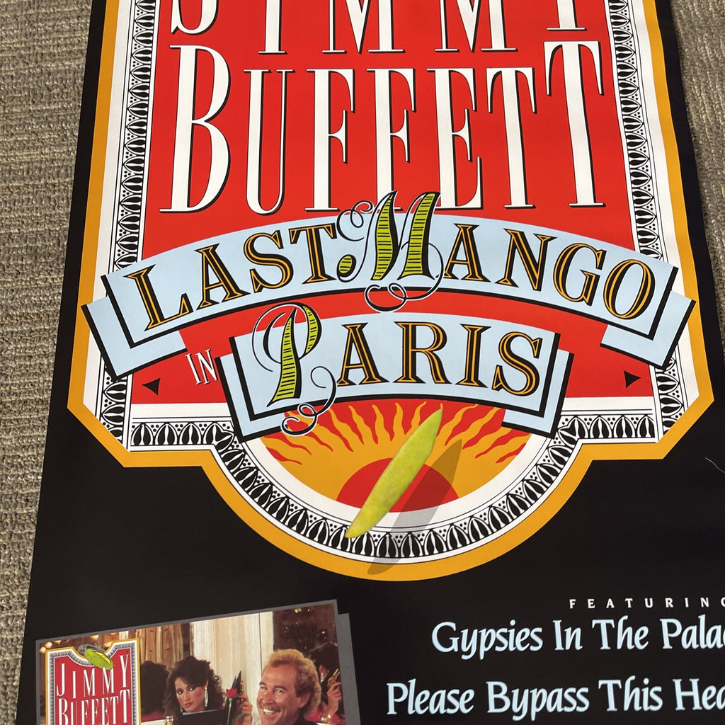 1985 Jimmy Buffett Last Mango In Paris Original Record Store Promo Poster #502