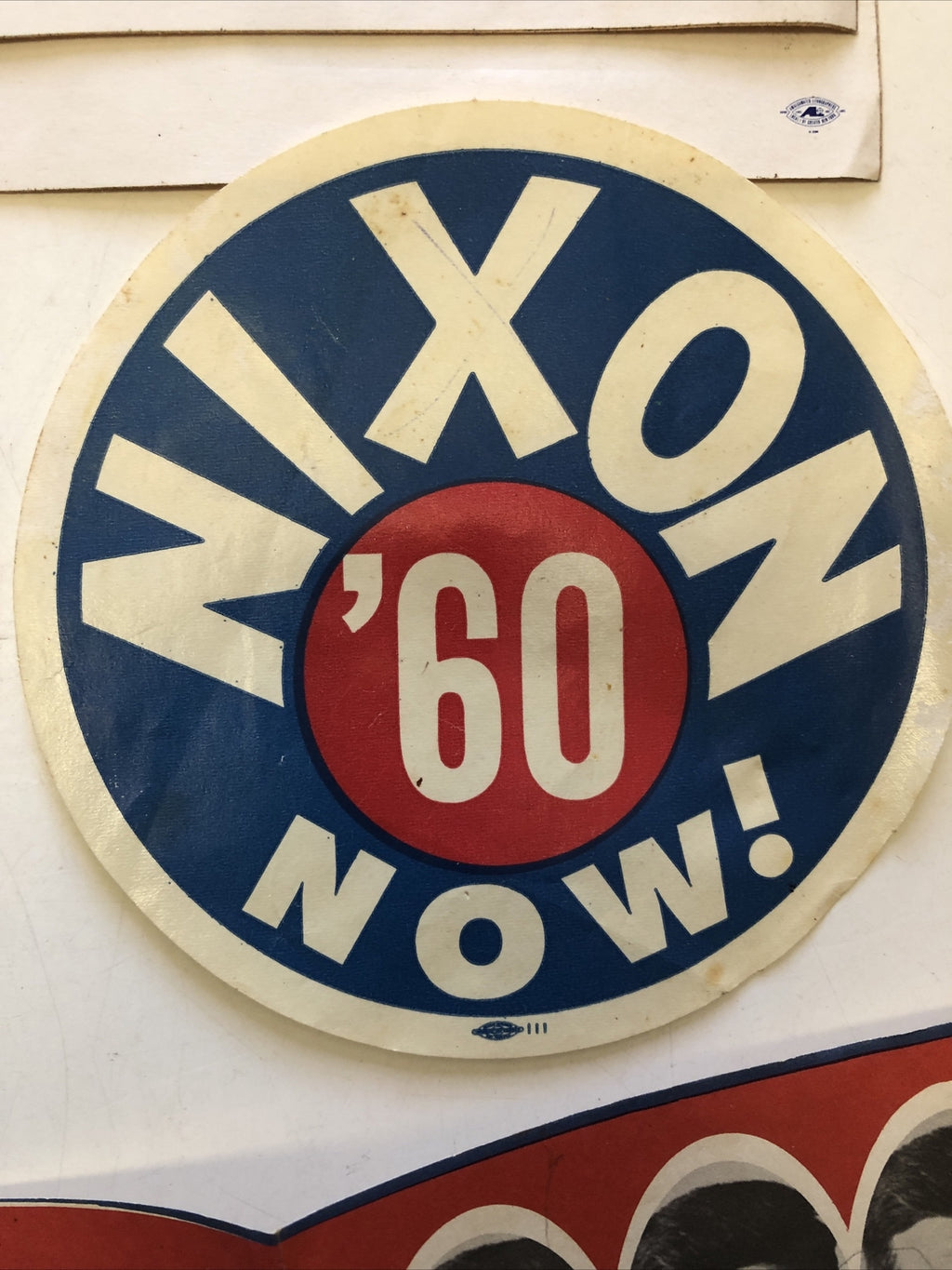Lot 8: JFK Kennedy Nixon Rockefeller sticker for president Political Memorabilia3