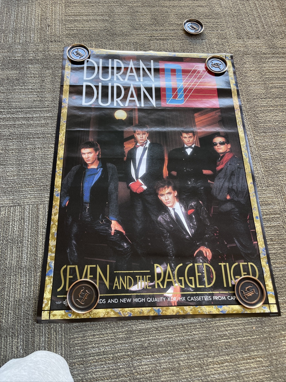 #175 1983 Duran Duran Ragged Tiger Record Store Promo Poster 24” X 35”11