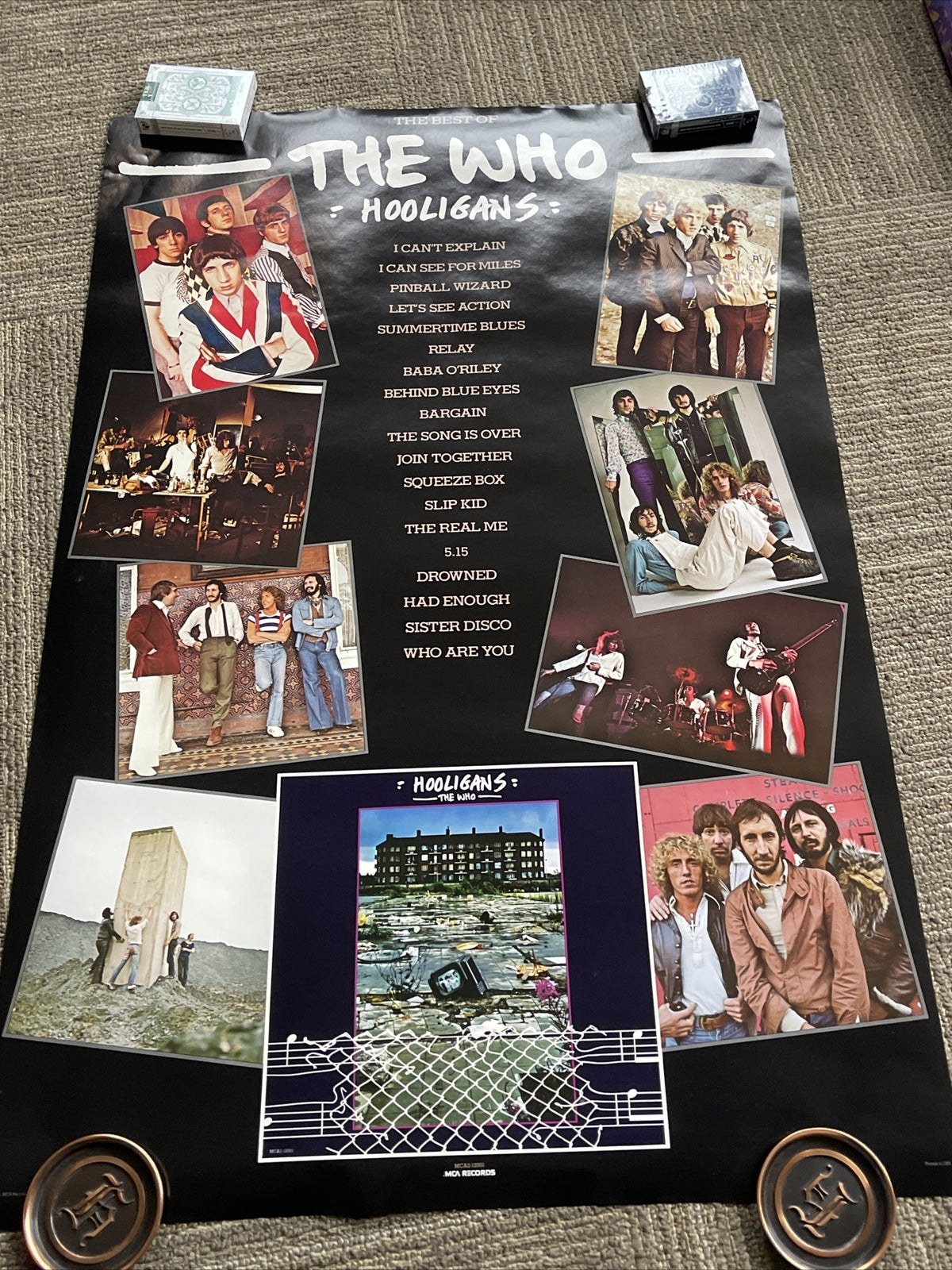 #180 1981 THE WHO Hooligans Record Store Subway PROMO POSTER 23x35”5