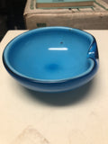 Vintage Two Toned Blue Glass Bowl 5”x2”0
