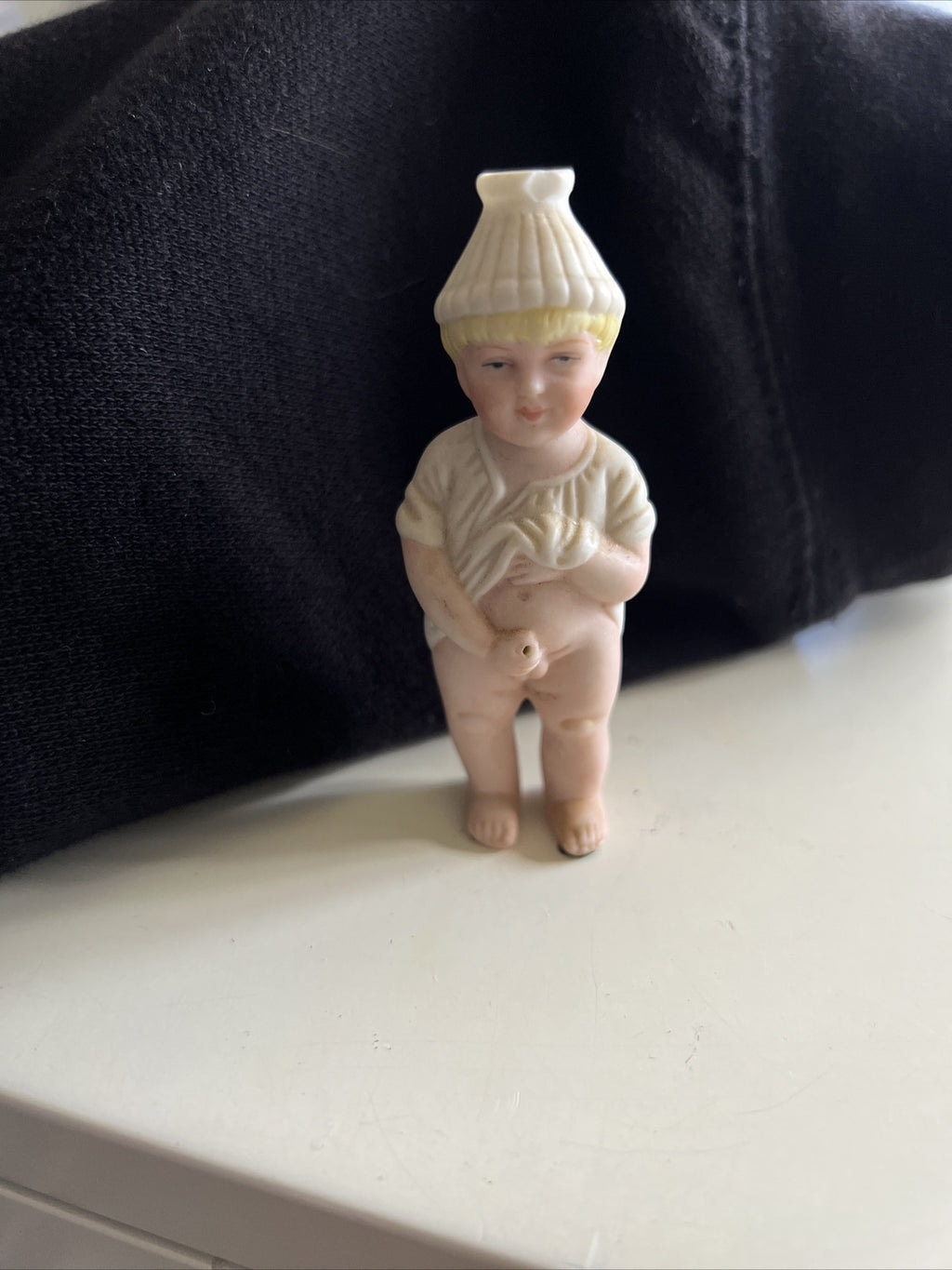 3” Antique German Bisque Naughty Character Boy “ Pee Pee “ Figure Unique0