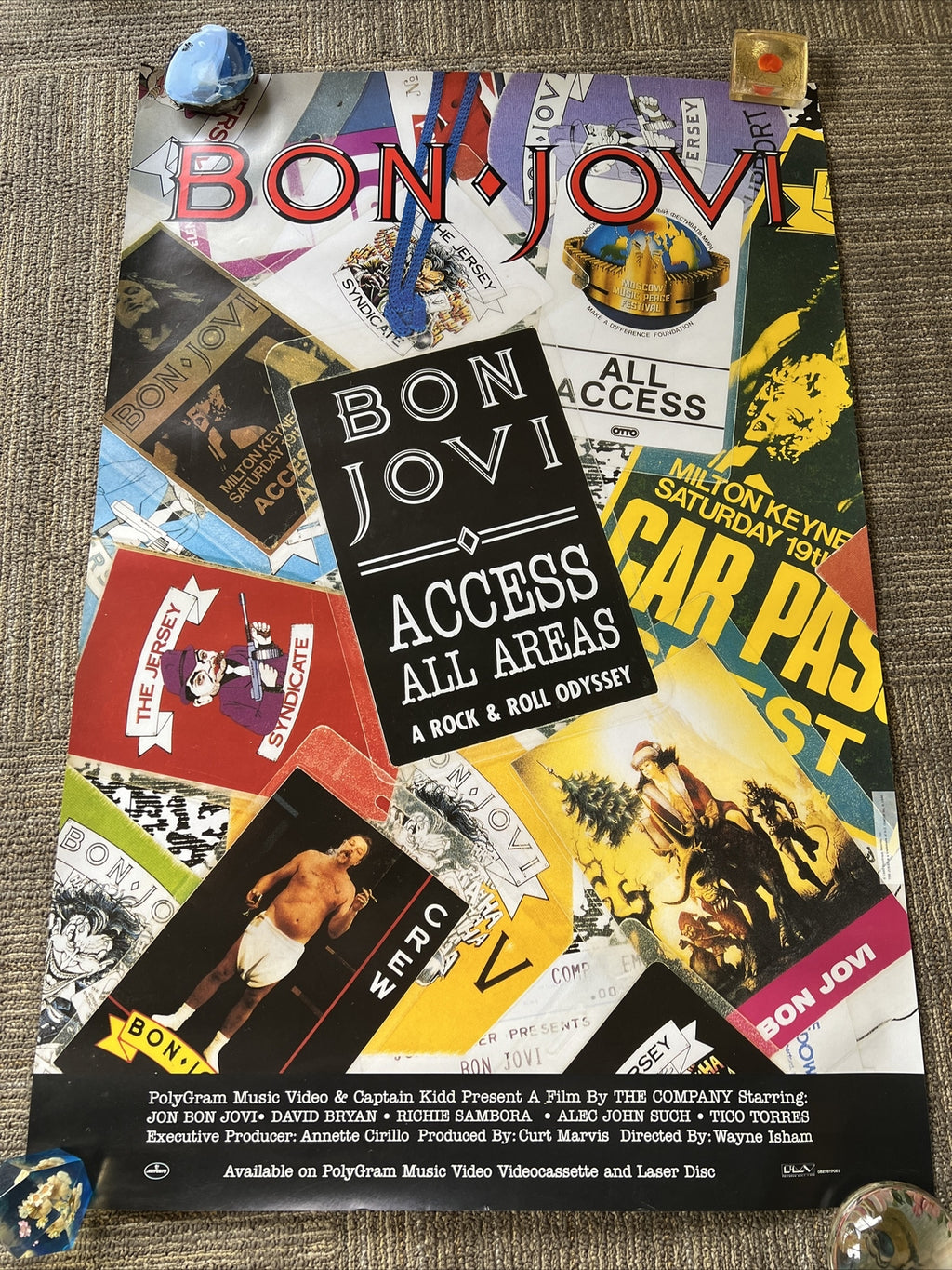 Bon Jovi Access All Areas Rock & Roll Odyssey Promo Original Poster0