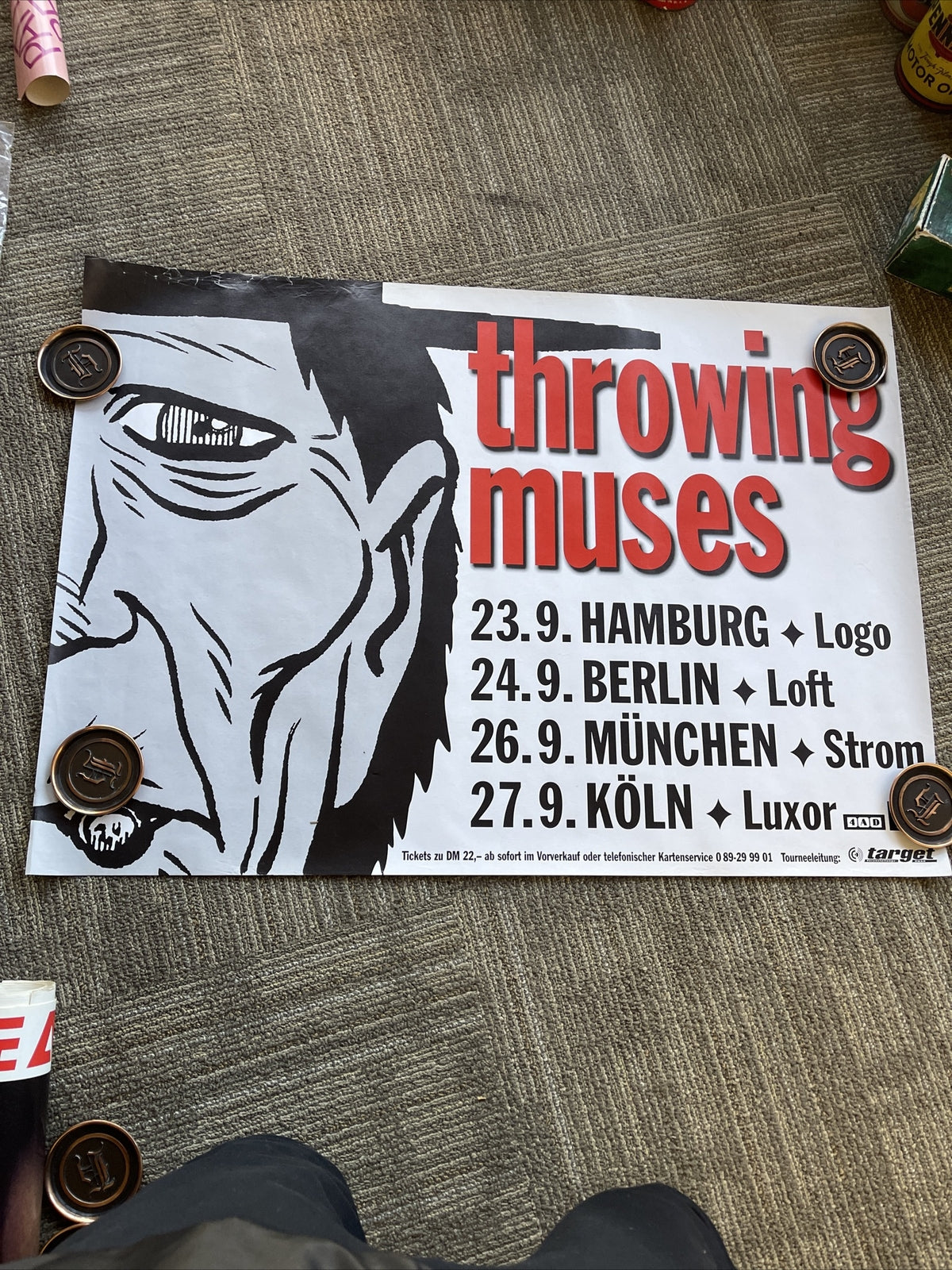 #36 concert poster Throwing Muses Original 1990s UK 23” X 33”6