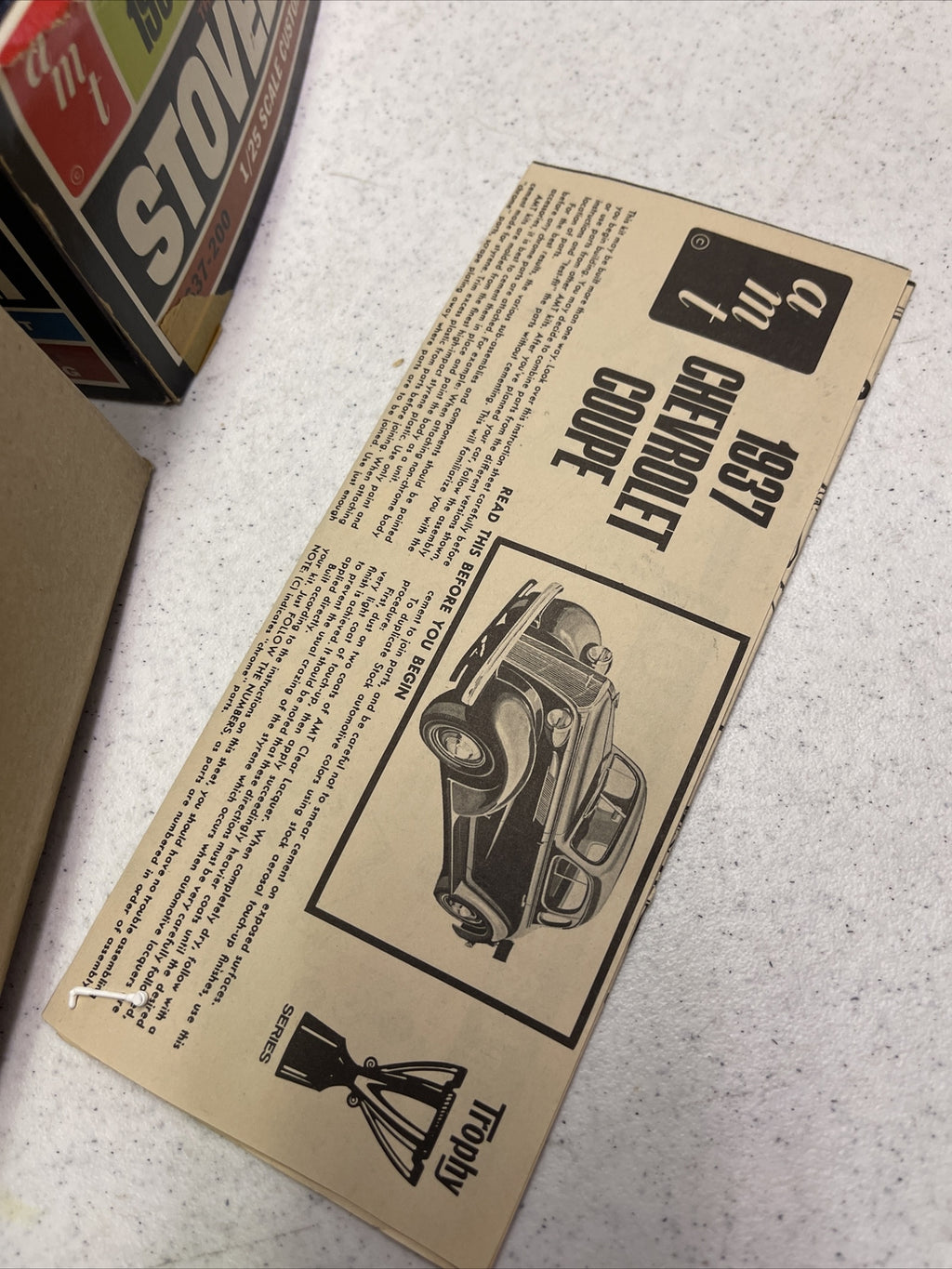 Original AMT 1937 Chevrolet Coupe Gas Master Model Kit3