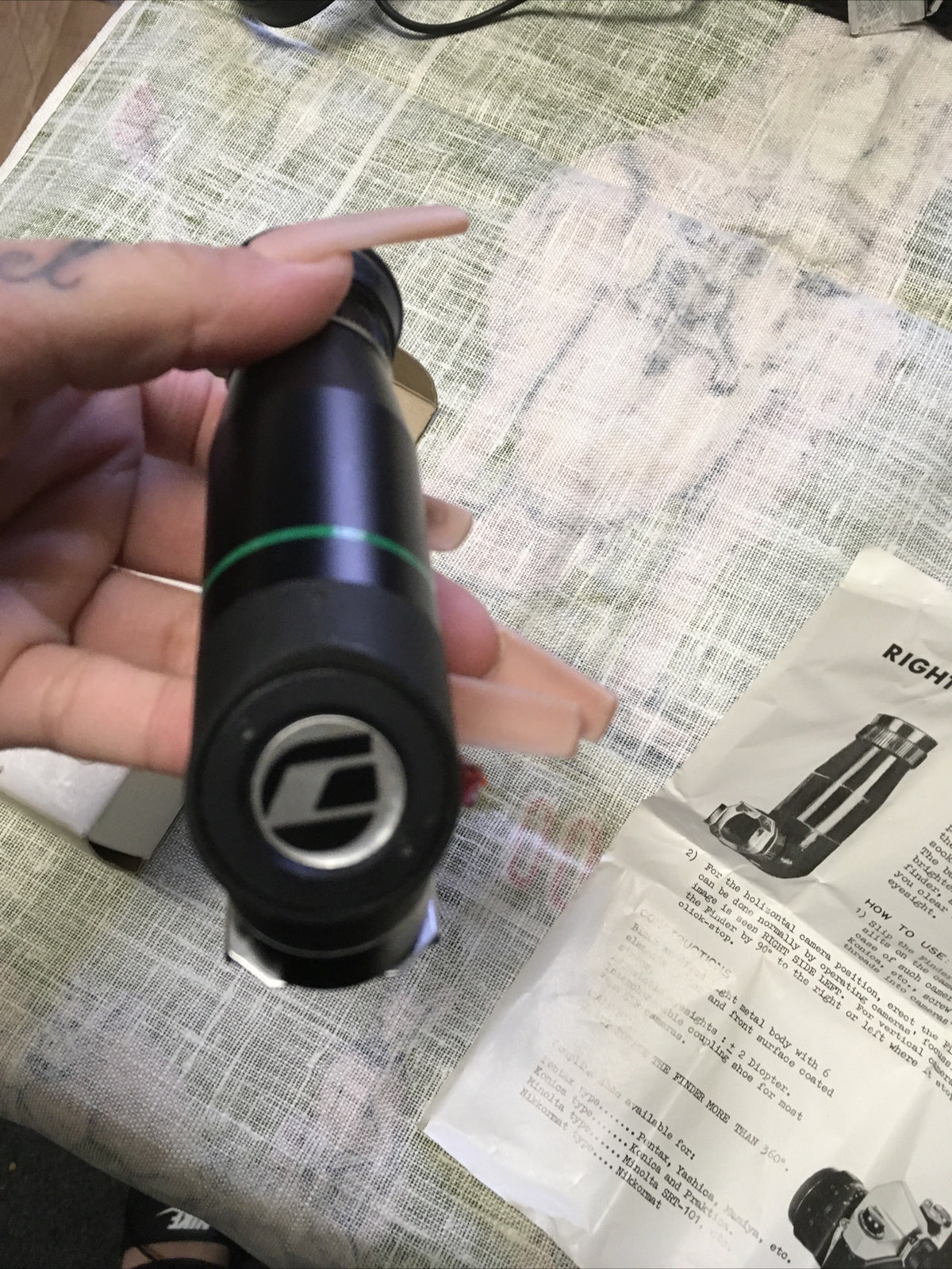 Vintage Camera Accessory Spiratone Anglescope Right Angle Finder1