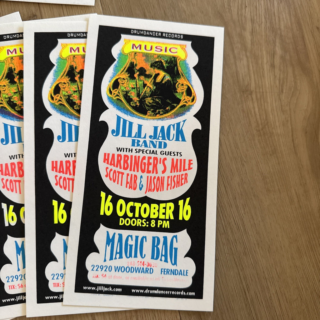 Jill Jack Band Harbinger's Mile Handbill 99 Magic Bag Ferndale Mark Arminski Lot1