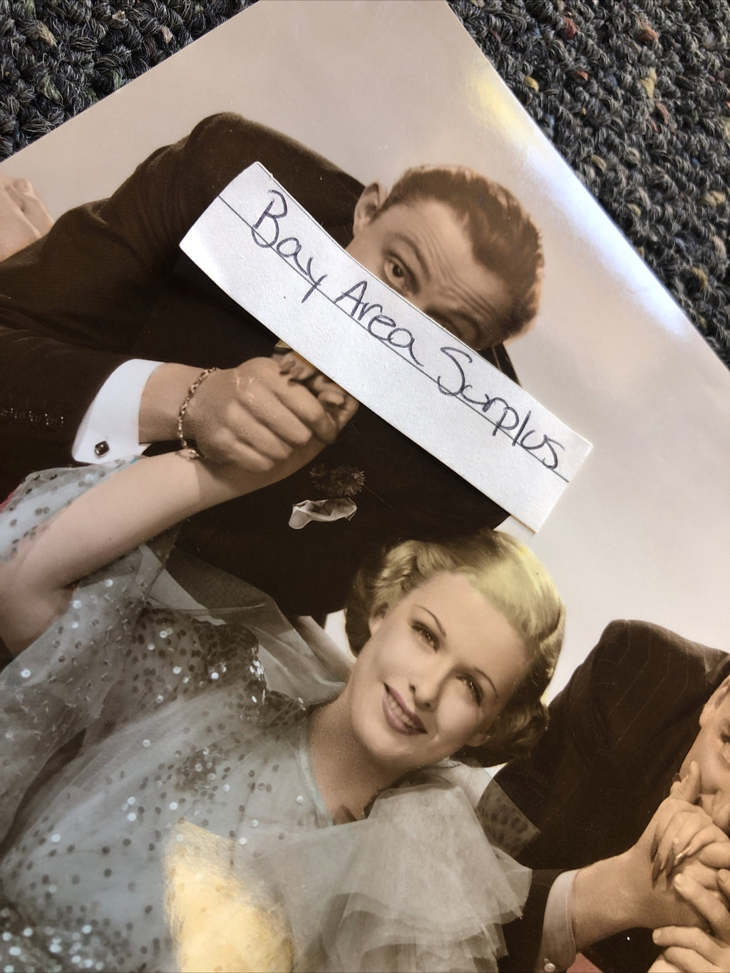 Rare Original Unpublished Photo Of Joan Bennett Misha Aur & Alan Mowbray 7”x5.5”5