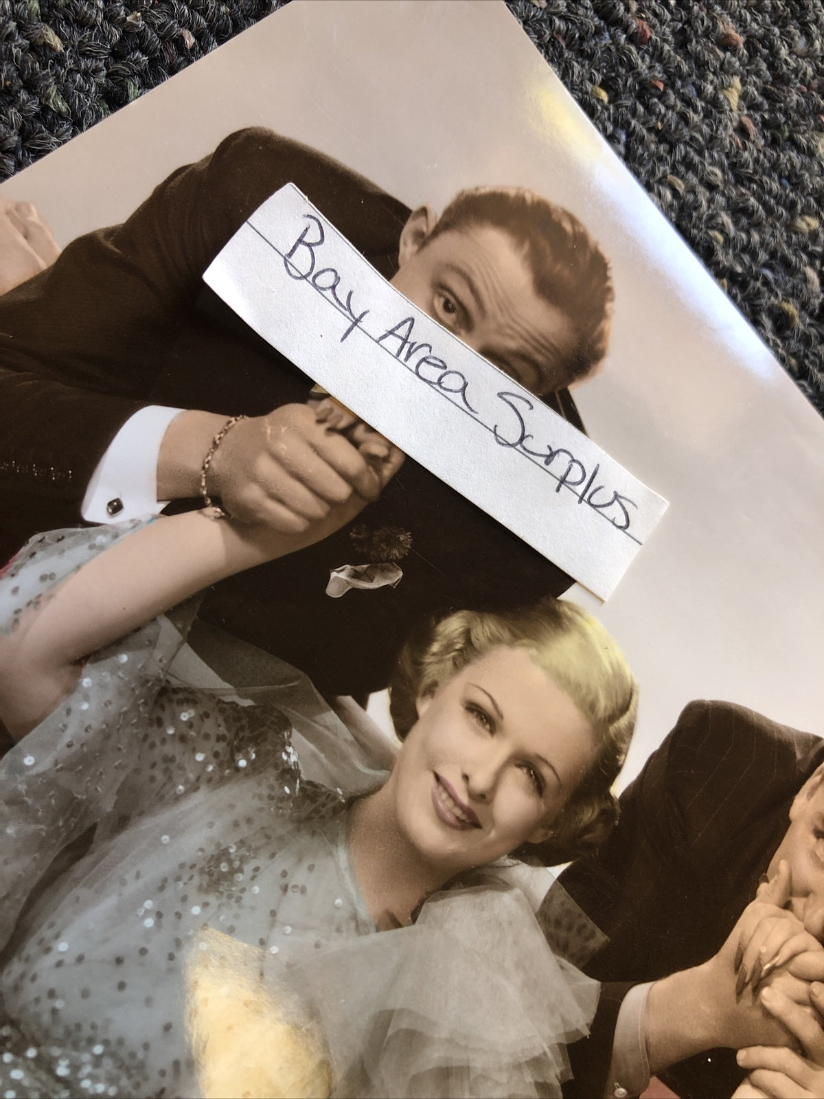 Rare Original Unpublished Photo Of Joan Bennett Misha Aur & Alan Mowbray 7”x5.5”5