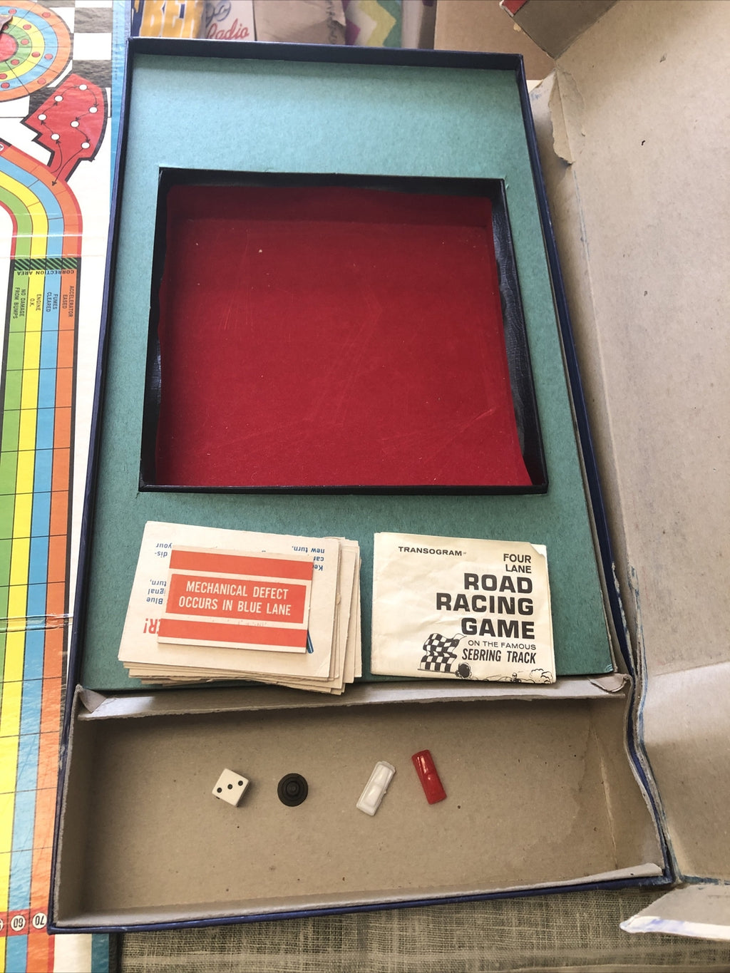 Vintage 1963 Transogram Four Lane Road Racing Game on the Famous Sebring Track2